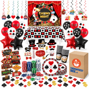 Casino Night Feestbox XL – Complete Casino Feestdecoratie