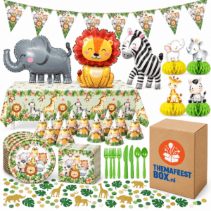 Jungle Safari Tafeldecoratie Box – Jungle Tafeldecoratie voor 10 Personen